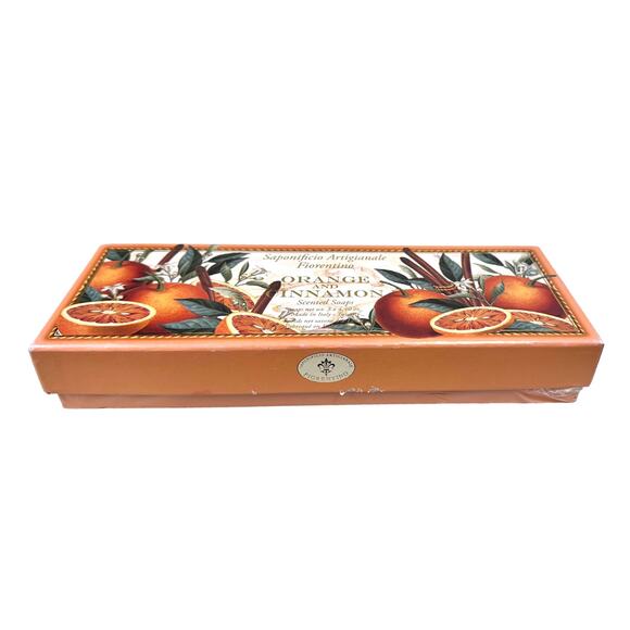 Saponificio Artigianale Fiorentino Luxury Italian‎ Soap 3 Pk Orange and Cinnamon - Picture 3 of 7